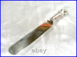 Couteau De Table A Fruit Lame Manche Argent Massif Poinçon Minerve Knife