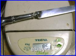 Couteau De Table A Fruit Lame Manche Argent Massif Poinçon Minerve Knife