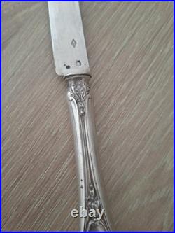 Couteau Dessert Argent Massif Minerve Poinçon Maître E. C 19e Art de la Table