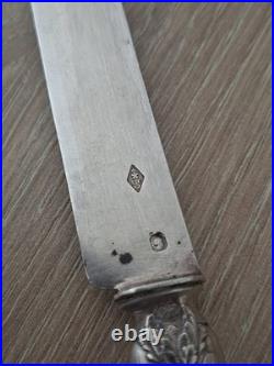 Couteau Dessert Argent Massif Minerve Poinçon Maître E. C 19e Art de la Table