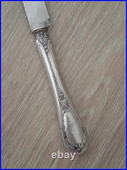 Couteau Dessert Argent Massif Minerve Poinçon Maître E. C 19e Art de la Table