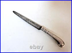 Couteau argent massif XVIIIeme crosse France Flandres poinçon