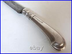 Couteau argent massif XVIIIeme crosse France Flandres poinçon