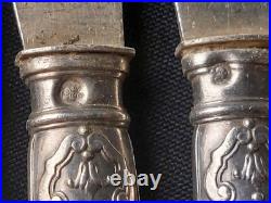 Couteaux a fruits x 12 Argent massif (lame et manche) poinçon Minerve XIXème Couteaux a fruits x 12 Argent massif (lame et manche) poinçon Minerve XIXème