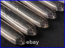 Couteaux a fruits x 12 Argent massif (lame et manche) poinçon Minerve XIXème Couteaux a fruits x 12 Argent massif (lame et manche) poinçon Minerve XIXème