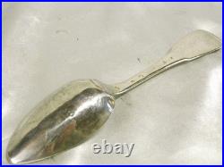 Couvert Cuillère Argent Massif Poinçon Vieillard Silver Uni Plat Spoon