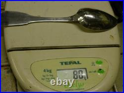 Couvert Cuillère Argent Massif Poinçon Vieillard Silver Uni Plat Spoon