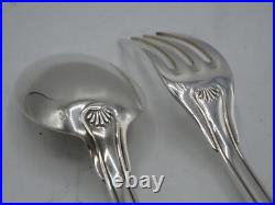 Couvert De Bapteme Argent Massif Origine France Poincon Minerve Coquille