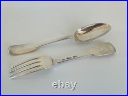Couvert en argent massif (poinçon de Jurande Angers, 1762) modèle uniplat, 958e