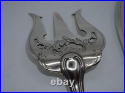 Couverts De Service A Poisson Argent Massif Poincon Minerve Decor Coquille