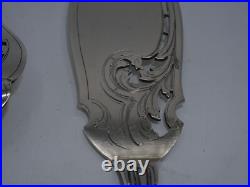 Couverts De Service A Poisson Argent Massif Poincon Minerve Decor Coquille