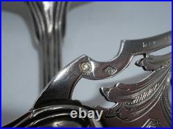 Couverts De Service A Poisson Argent Massif Poincon Minerve Decor Coquille