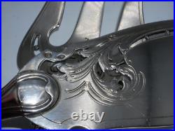 Couverts De Service A Poisson Argent Massif Poincon Minerve Decor Coquille