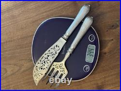 Couverts de Service Poisson Argent Massif 19 Eme Siècle Poinçon Minerve