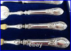 Couverts de service style Louis XVI argent massif poinçon Minerve Couverts de service style Louis XVI argent massif poinçon Minerve