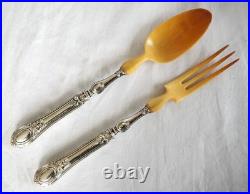 Couverts de service style Louis XVI argent massif poinçon Minerve Couverts de service style Louis XVI argent massif poinçon Minerve