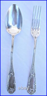 Couverts enfant argent massif cuillere argent fourchette argent poinçon minerve