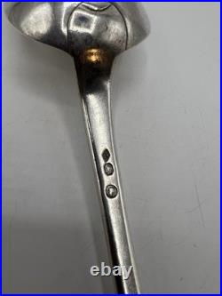 Cuillere A Ragout Argent Massif Poincon Coq Paris 1809 Modele Uni-plat