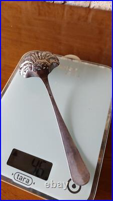 Cuillere A Sucre Ou A Fraise Xixeme Argent Massif Poincon Vieillard 47 G