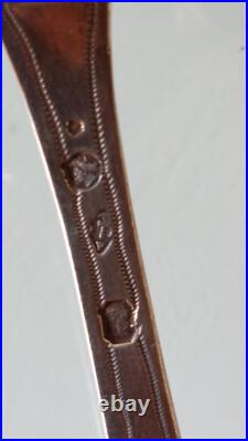 Cuillere A Sucre Ou A Fraise Xixeme Argent Massif Poincon Vieillard 47 G