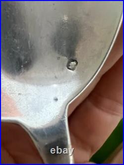 Cuillère Argent Massif Modelé Queue de Rat Poinçon Antique Silver Spoon