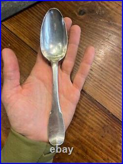 Cuillère Argent Massif XVIII Eme Poinçon & Armorie Silver 18 th Spoon