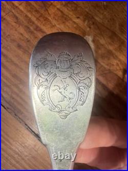 Cuillère Argent Massif XVIII Eme Poinçon & Armorie Silver 18 th Spoon