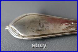 Cuillère En Argent Massif Poinçon 800 Époque 1900 Art Nouveau