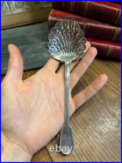 Cuillère a Saupoudrer Argent Massif & Poinçon Antique Silver Spoon N6