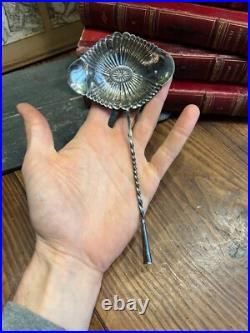 Cuillère a Saupoudrer Argent Massif & Poinçon Antique Silver Spoon N8