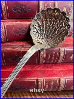 Cuillère a Saupoudrer Argent Massif & Poinçon Monogramme Silver Spoon