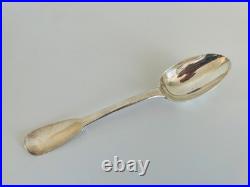 Cuillère à soupe en argent massif, poinçons des Fermiers Généraux, uniplat 69 gr