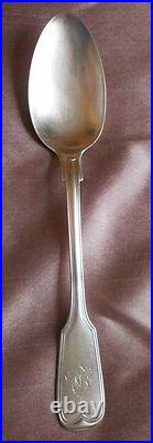 Cuillère argent massif XIXème à identifier Poinçon Tour + H. MEYER 60 Gr