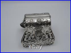 Debain Rare Pince A Asperges Argent Massif Poincon Minerve Art Nouveau Trefles