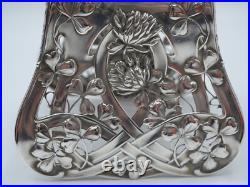 Debain Rare Pince A Asperges Argent Massif Poincon Minerve Art Nouveau Trefles