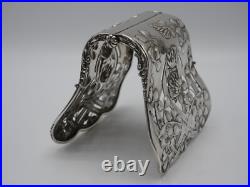 Debain Rare Pince A Asperges Argent Massif Poincon Minerve Art Nouveau Trefles