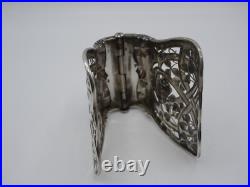 Debain Rare Pince A Asperges Argent Massif Poincon Minerve Art Nouveau Trefles