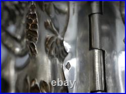 Debain Rare Pince A Asperges Argent Massif Poincon Minerve Art Nouveau Trefles