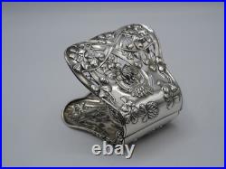 Debain Rare Pince A Asperges Argent Massif Poincon Minerve Art Nouveau Trefles