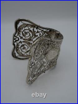 Debain Rare Pince A Asperges En Argent Massif Poincon Minerve Decor Louis XV
