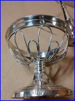 Double salière argent massif poinçon orfèvre Antoine Hience Paris (1809 1828)