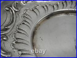 Drageoir Ou Beurrier En Argent Massif Et Verre Poincon Minerve 1 Er Titre