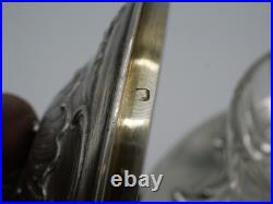 Drageoir Ou Beurrier En Argent Massif Et Verre Poincon Minerve 1 Er Titre