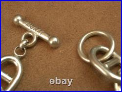 ENORME COLLIER EN ARGENT MASSIF MAILLE MARINE ORFEVRE MURAT POINCON MINEVRE 98g