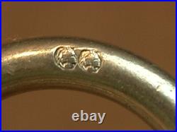 ENORME COLLIER EN ARGENT MASSIF MAILLE MARINE ORFEVRE MURAT POINCON MINEVRE 98g