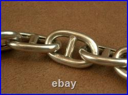 ENORME COLLIER EN ARGENT MASSIF MAILLE MARINE ORFEVRE MURAT POINCON MINEVRE 98g