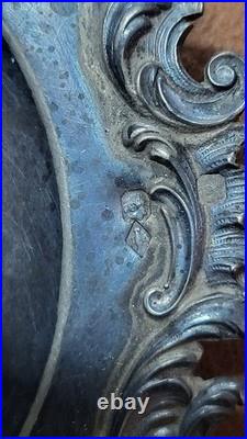 Encrier Signe En Argent Massif Poincon Minerve De 72,63 Grammes