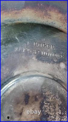 Encrier Signe En Argent Massif Poincon Minerve De 72,63 Grammes