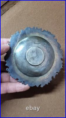 Encrier Signe En Argent Massif Poincon Minerve De 72,63 Grammes