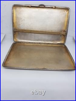 Etui Ou Porte Cigarette Argent Massif Poincon Minerve Bel Etat D'usage 125 Gr